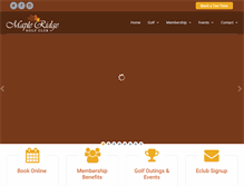 Tablet Screenshot of golfmapleridge.com